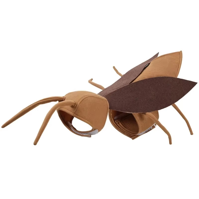 Cockroach Theme Pet Funny Costume Cats Cosplay Pranks Cockroach Clothes for Puppies Halloween Party Accessories