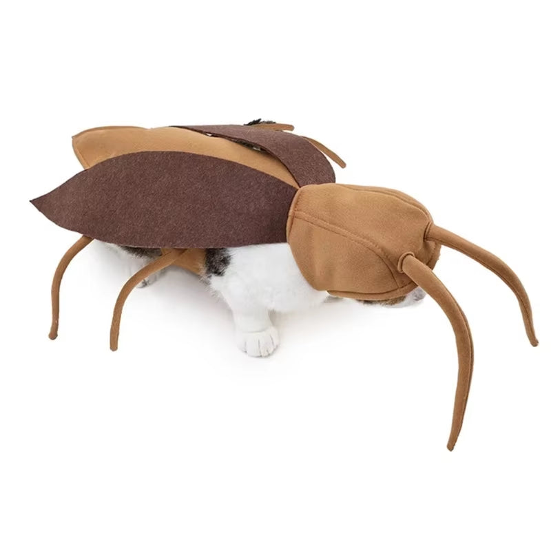 Cockroach Theme Pet Funny Costume Cats Cosplay Pranks Cockroach Clothes for Puppies Halloween Party Accessories