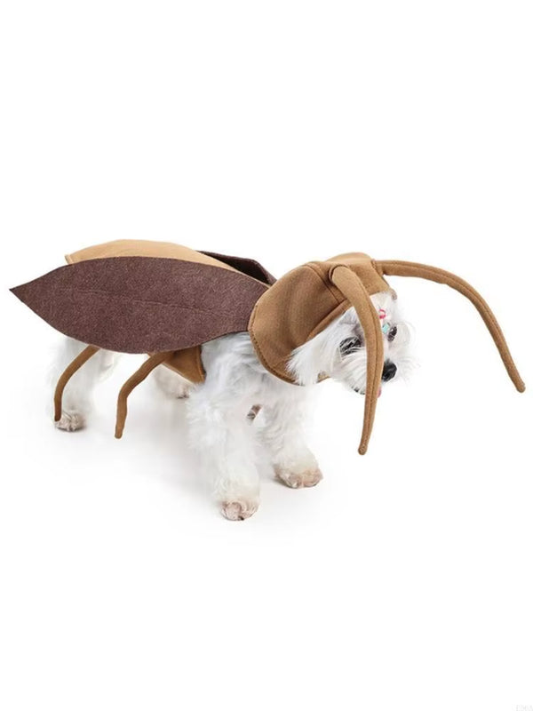 Cockroach Theme Pet Funny Costume Cats Cosplay Pranks Cockroach Clothes for Puppies Halloween Party Accessories