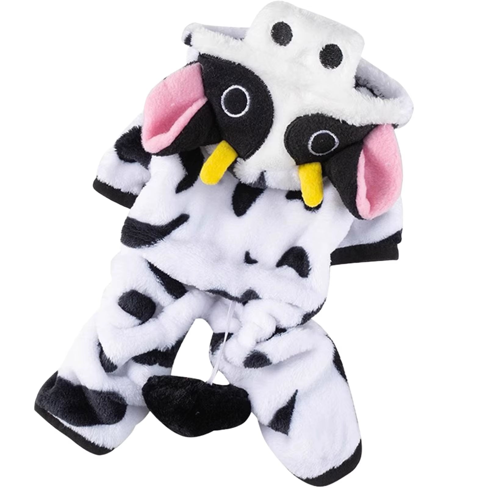 Cute Cow Pet Costume Warm Plush Dog Costume for Halloween Christmas for Dogs and Puppies Fashionable Designer Costumes